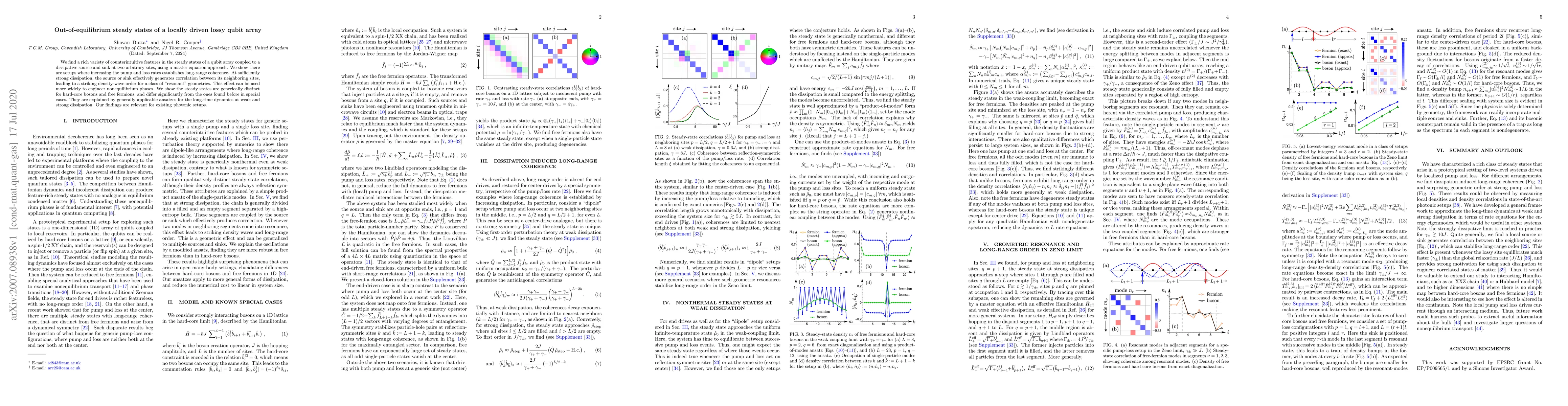 Thumbnail for Out-of-equilibrium steady states of a locally driven lossy qubit array