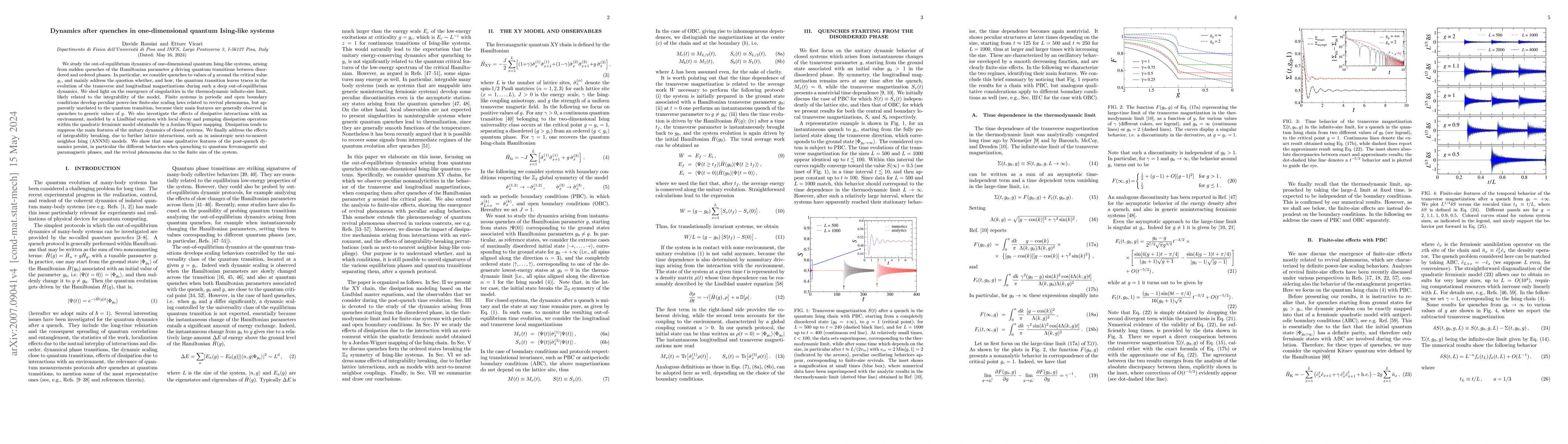 Thumbnail for Dynamics after quenches in one-dimensional quantum Ising-like systems