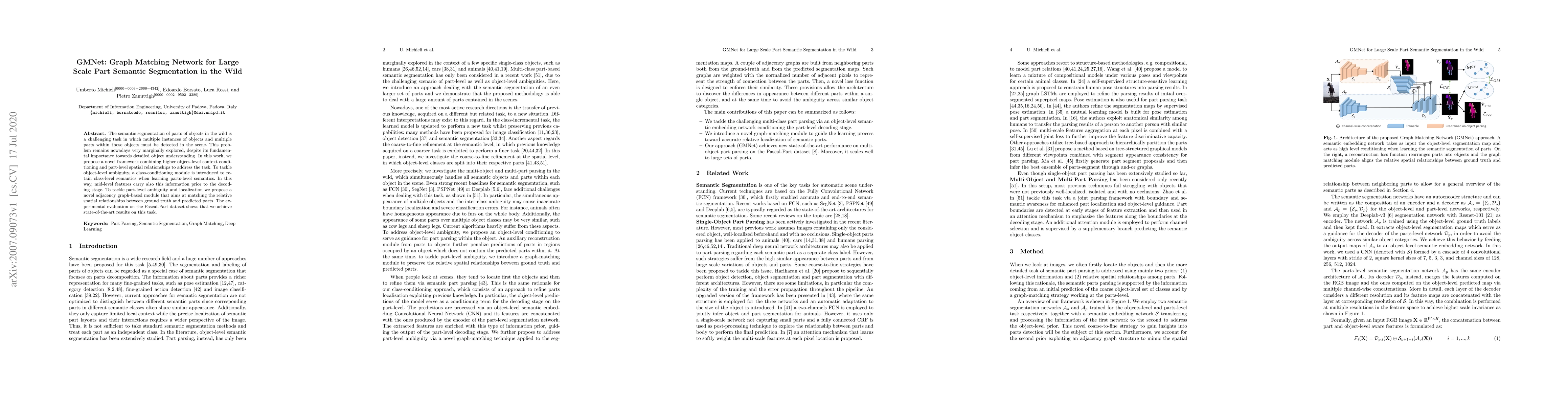 Thumbnail for GMNet: Graph Matching Network for Large Scale Part Semantic Segmentation
  in the Wild
