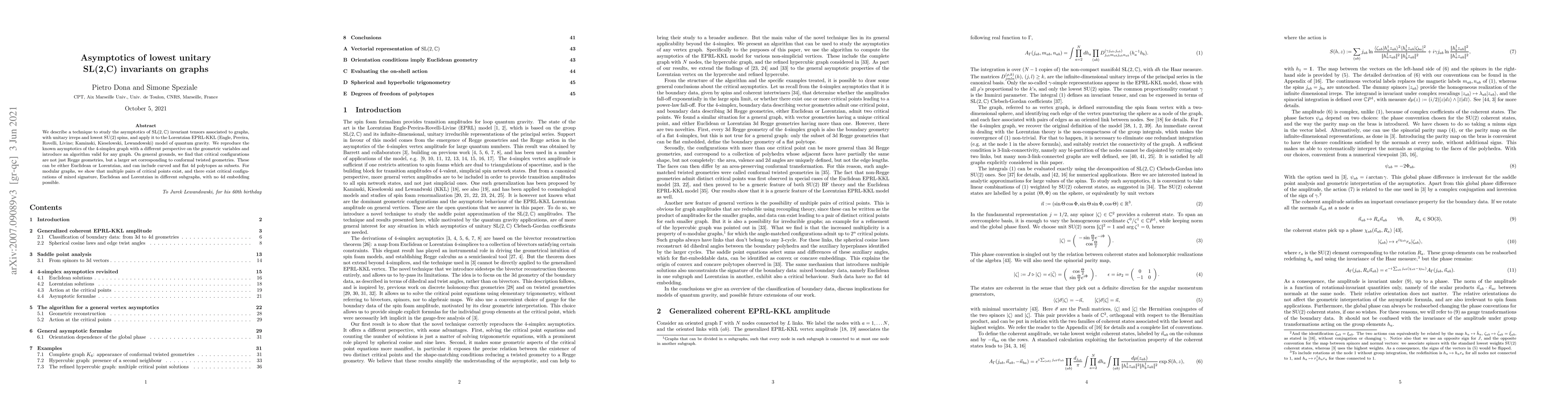 Thumbnail for Asymptotics of lowest unitary SL(2,C) invariants on graphs