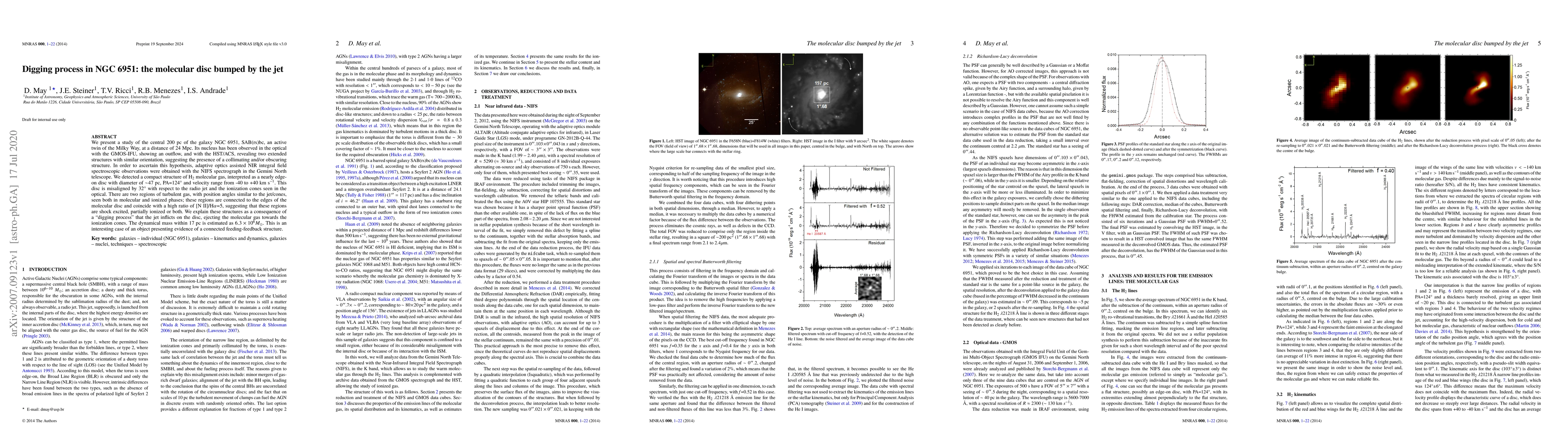 Thumbnail for Digging process in NGC 6951: the molecular disc bumped by the jet