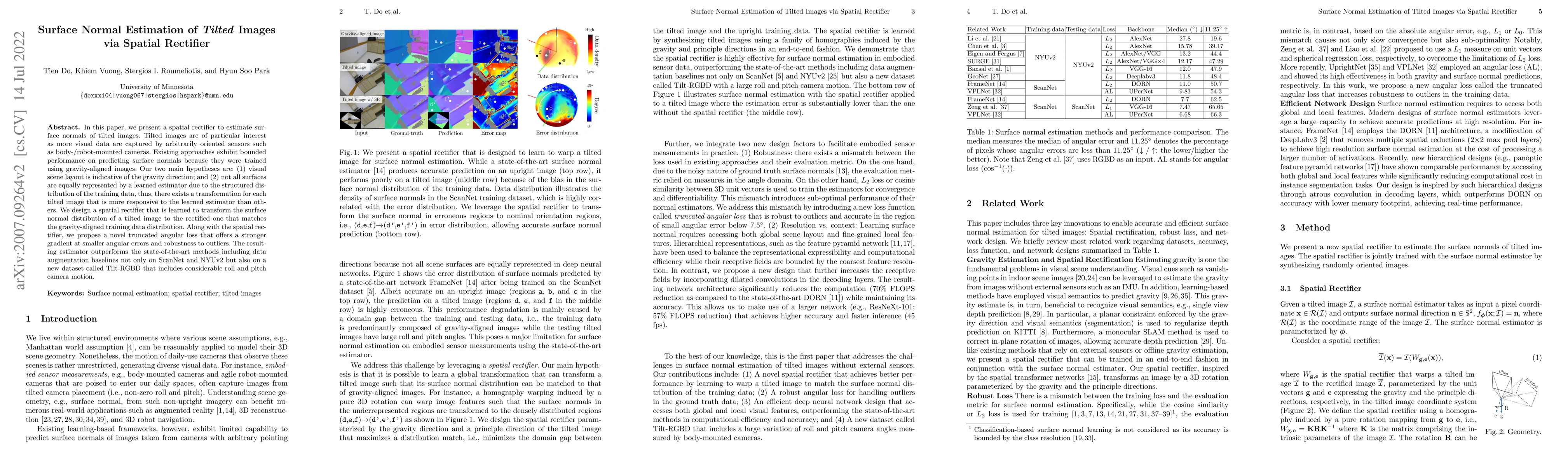 Thumbnail for Surface Normal Estimation of Tilted Images via Spatial Rectifier