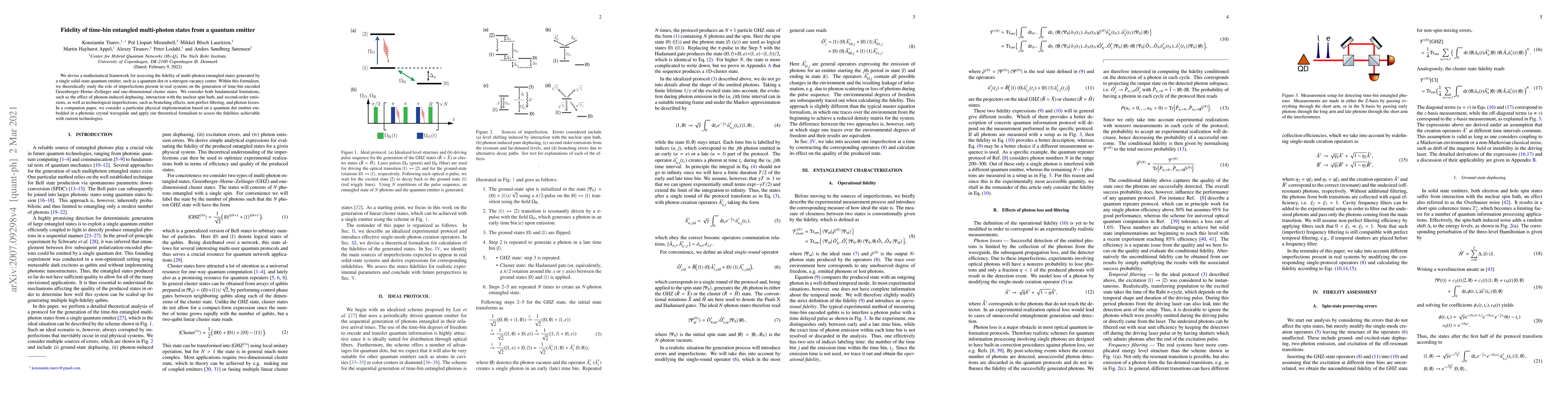 Thumbnail for Fidelity of time-bin entangled multi-photon states from a quantum
  emitter