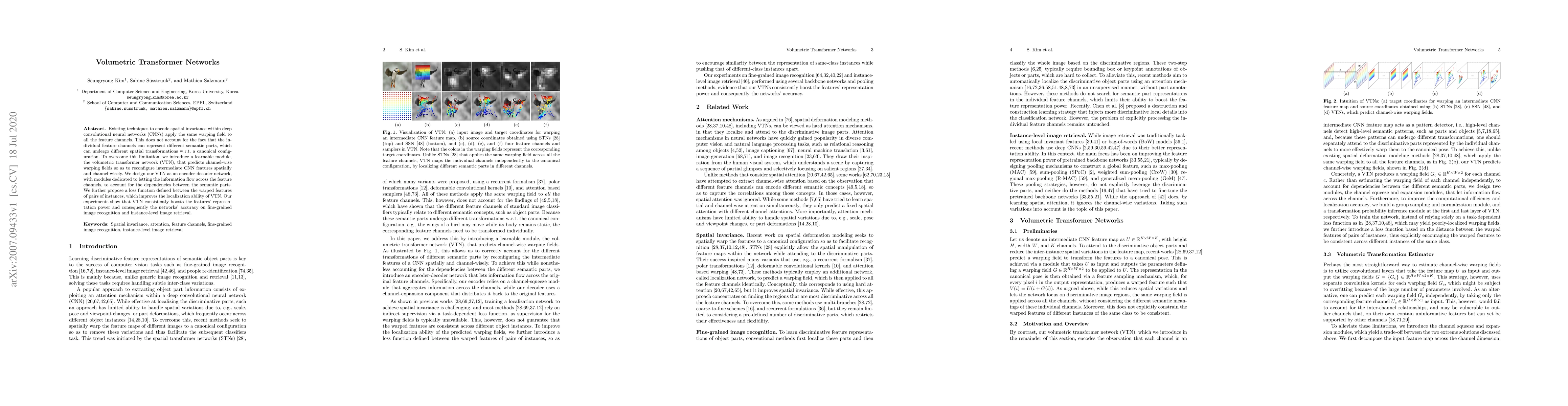 Thumbnail for Volumetric Transformer Networks