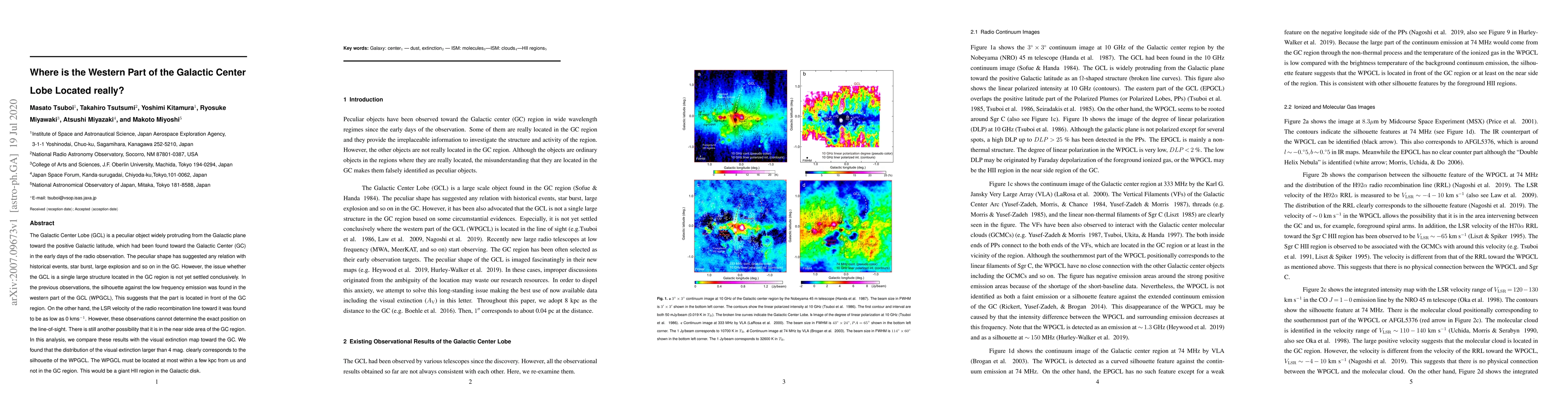 Thumbnail for Where is the Western Part of the Galactic Center Lobe Located really?