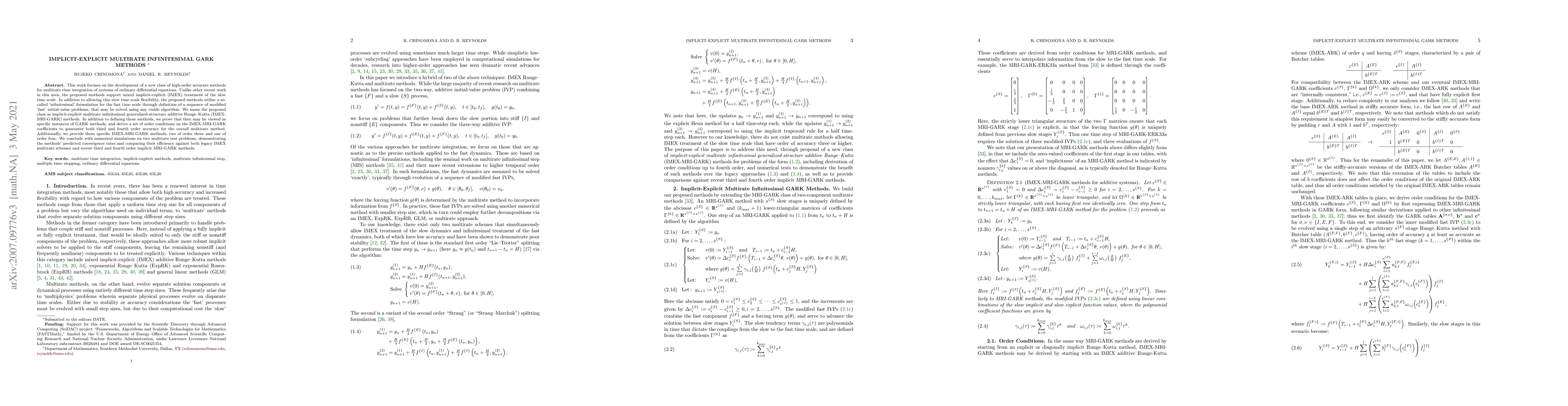 Thumbnail for Implicit-explicit multirate infinitesimal GARK methods