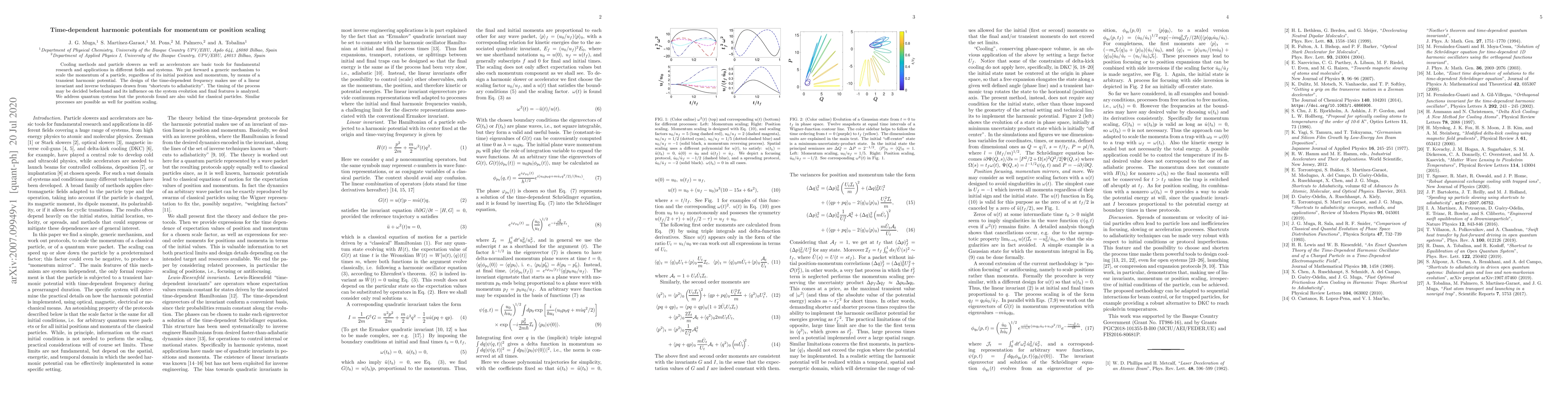 Thumbnail for Time-dependent harmonic potentials for momentum or position scaling