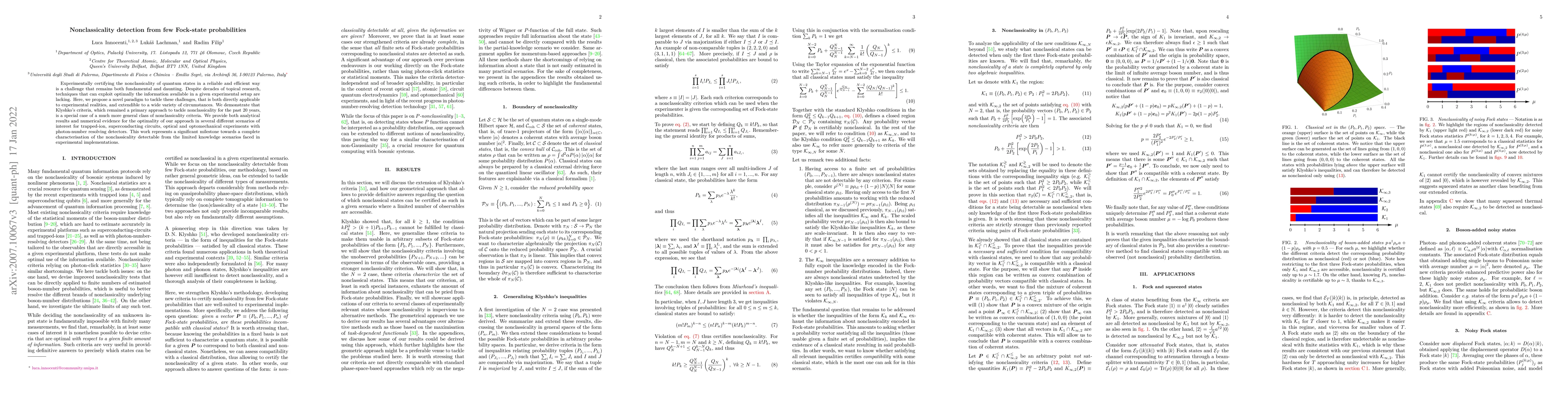 Thumbnail for Nonclassicality detection from few Fock-state probabilities