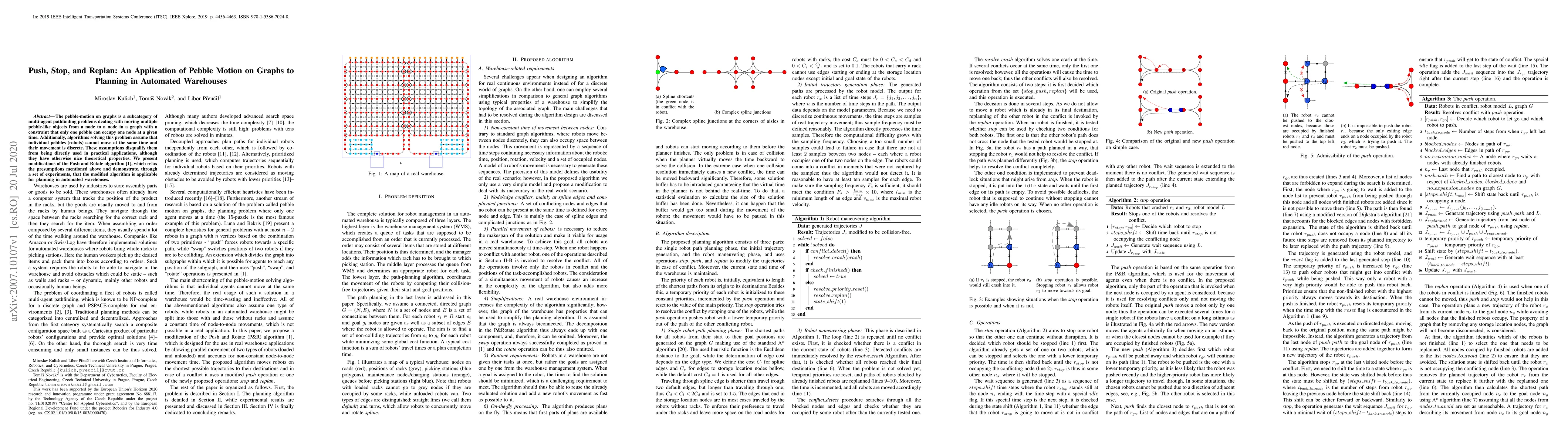 Thumbnail for Push, Stop, and Replan: An Application of Pebble Motion on Graphs to
  Planning in Automated Warehouses