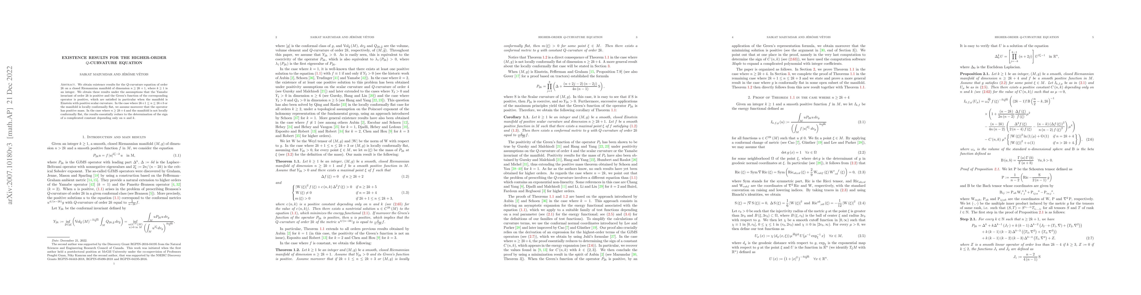 Thumbnail for Existence results for the higher-order $Q$-curvature equation
