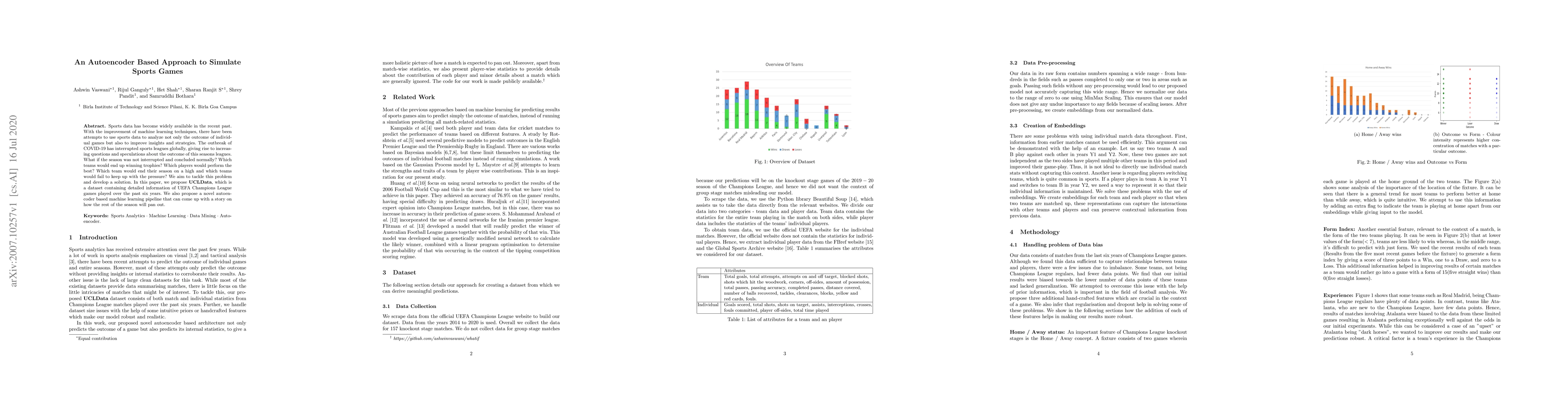 Thumbnail for An Autoencoder Based Approach to Simulate Sports Games