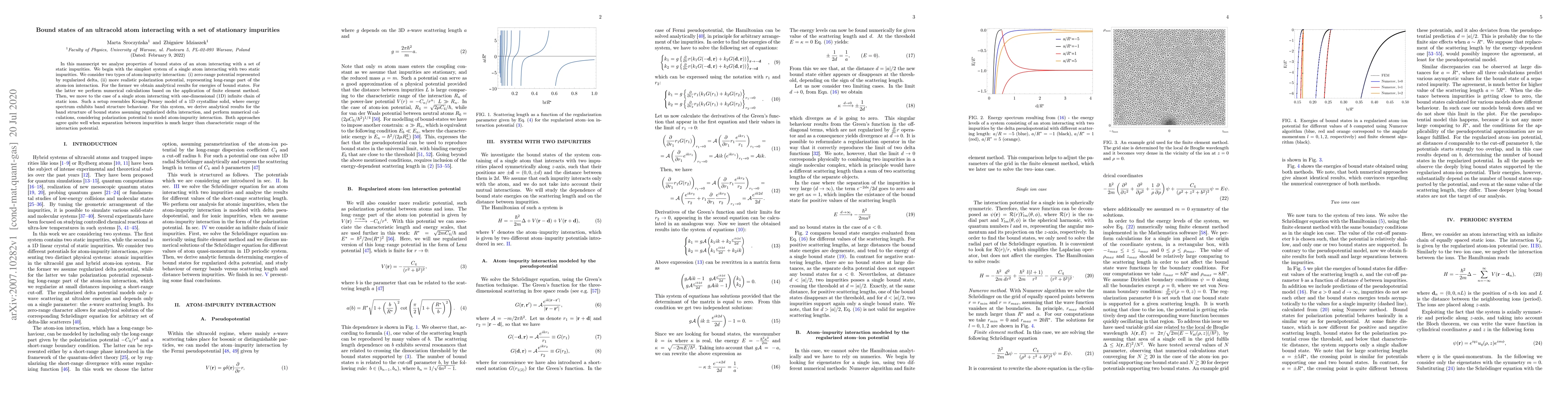 Thumbnail for Bound states of an ultracold atom interacting with a set of stationary
  impurities
