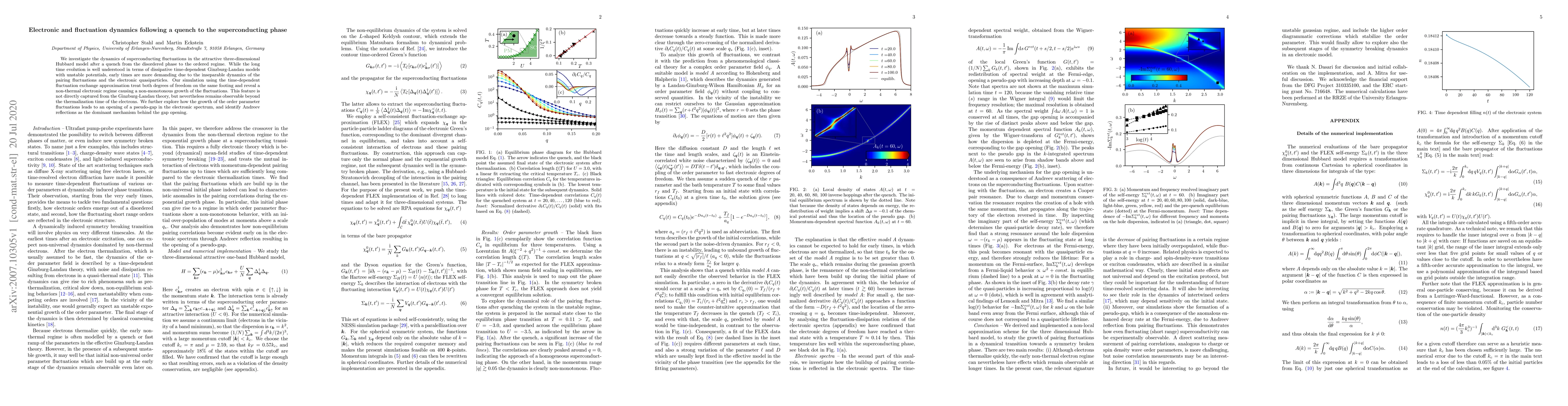 Thumbnail for Electronic and fluctuation dynamics following a quench to the
  superconducting phase