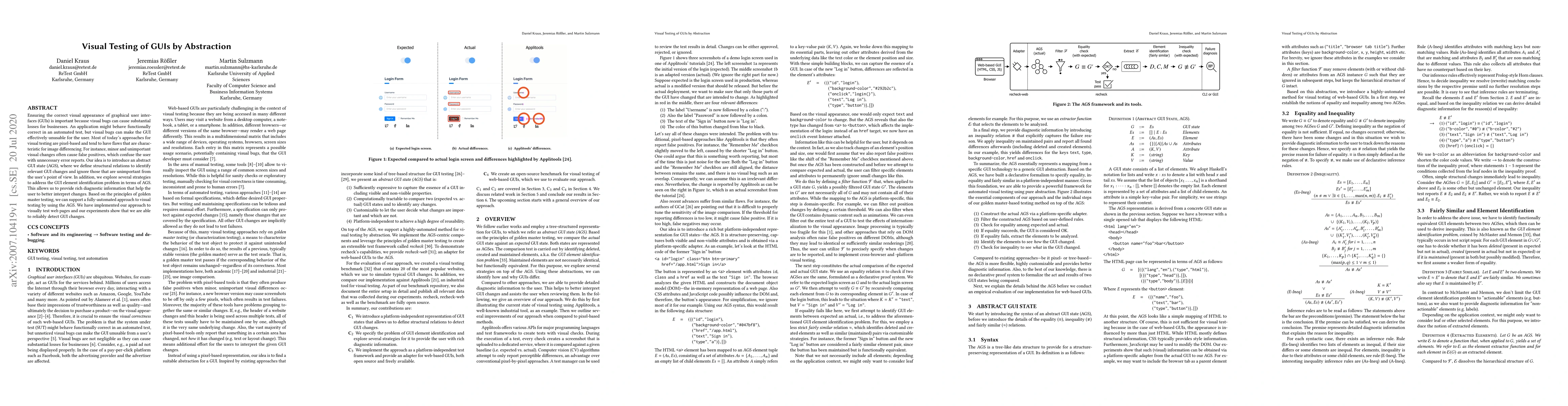 Thumbnail for Visual Testing of GUIs by Abstraction
