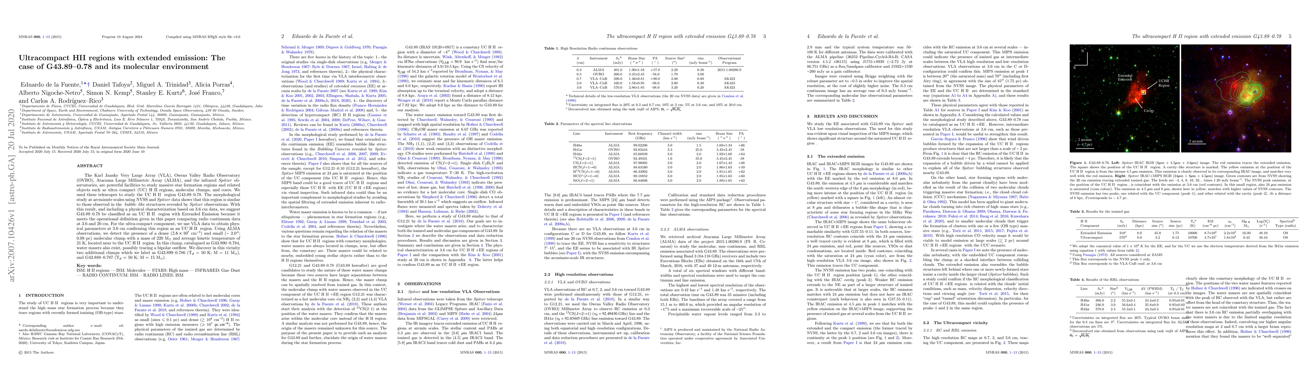 Thumbnail for Ultracompact HII regions with extended emission: The case of G43.89-0.78
  and its molecular environment