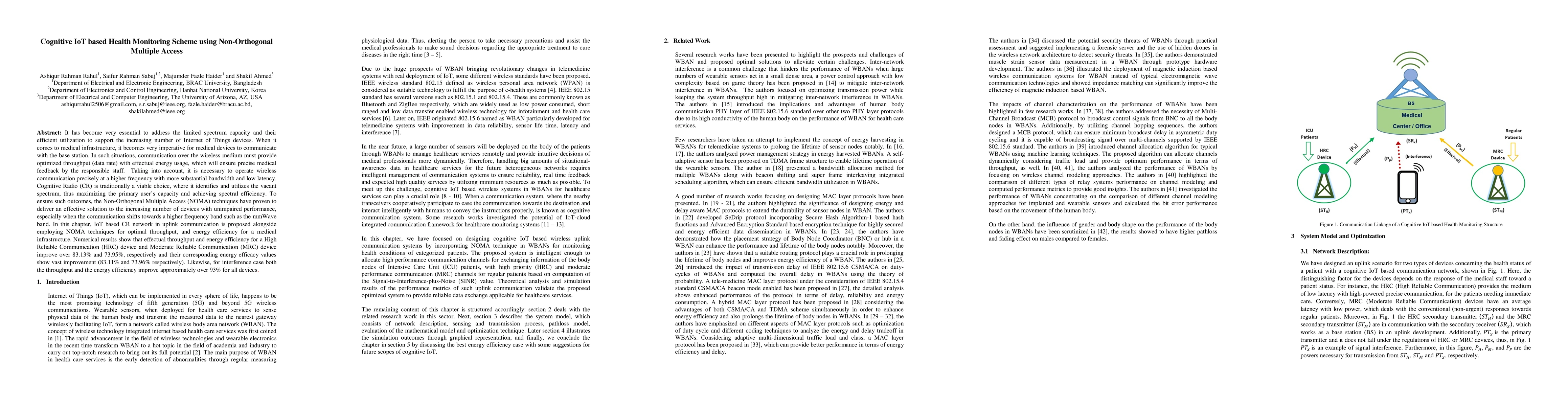 Thumbnail for Cognitive IoT based Health Monitoring Scheme using Non-Orthogonal
  Multiple Access