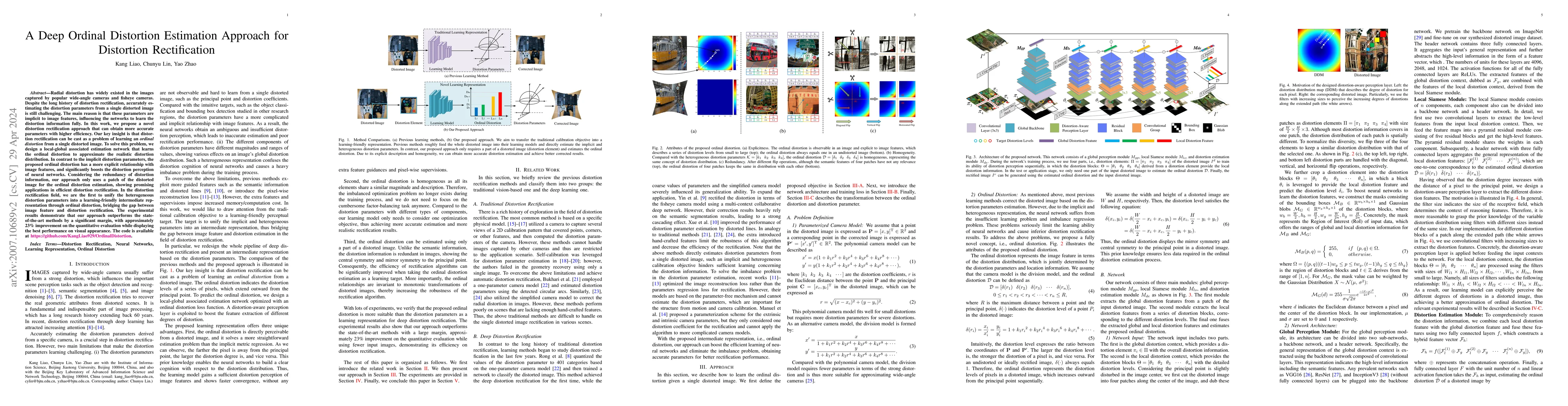 Thumbnail for A Deep Ordinal Distortion Estimation Approach for Distortion
  Rectification