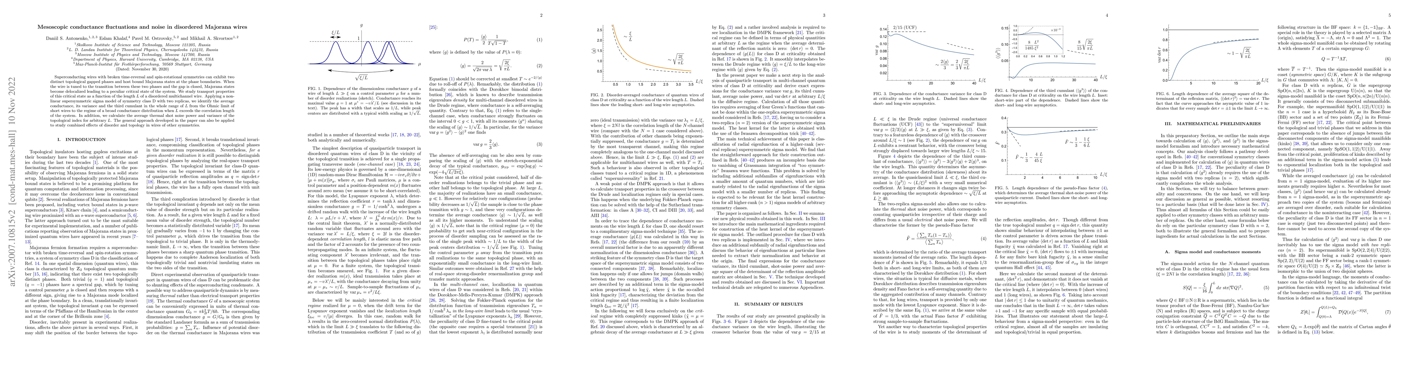 Thumbnail for Mesoscopic conductance fluctuations and noise in disordered Majorana
  wires