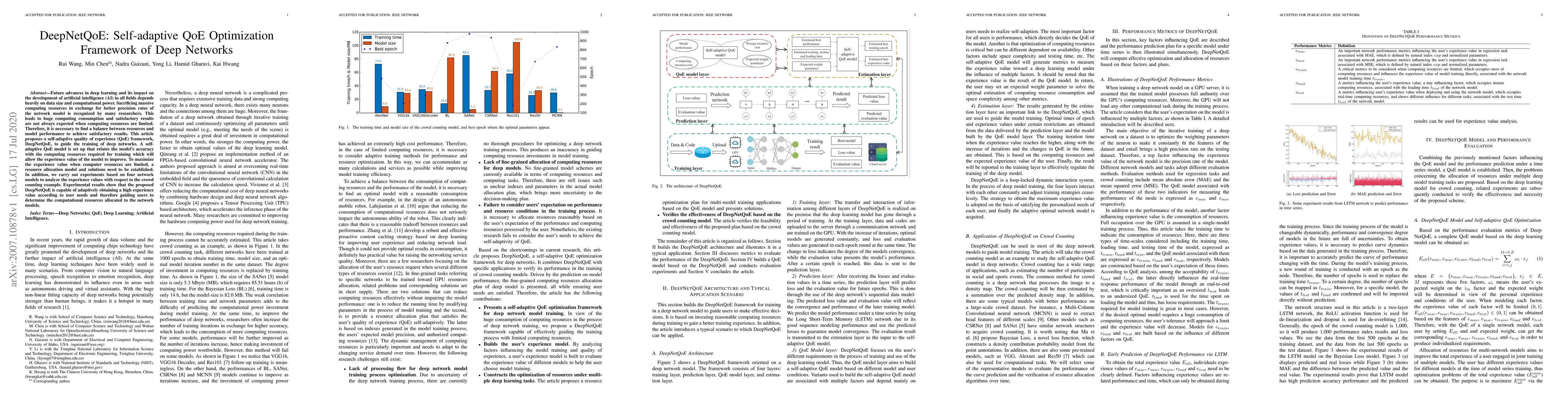 Thumbnail for DeepNetQoE: Self-adaptive QoE Optimization Framework of Deep Networks