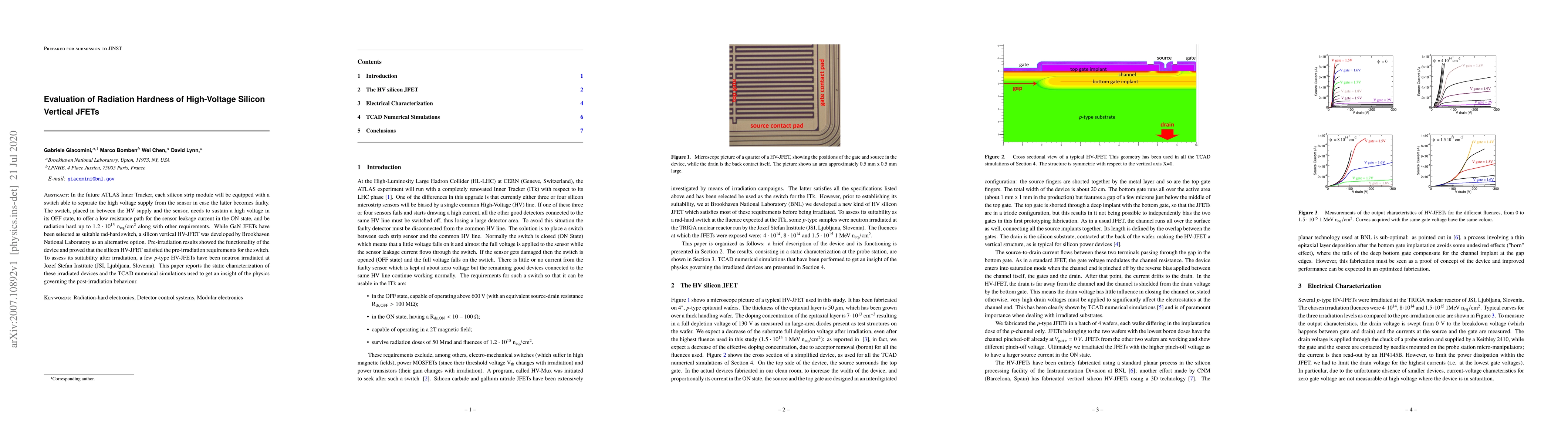 Thumbnail for Evaluation of Radiation Hardness of High-Voltage Silicon Vertical JFETs