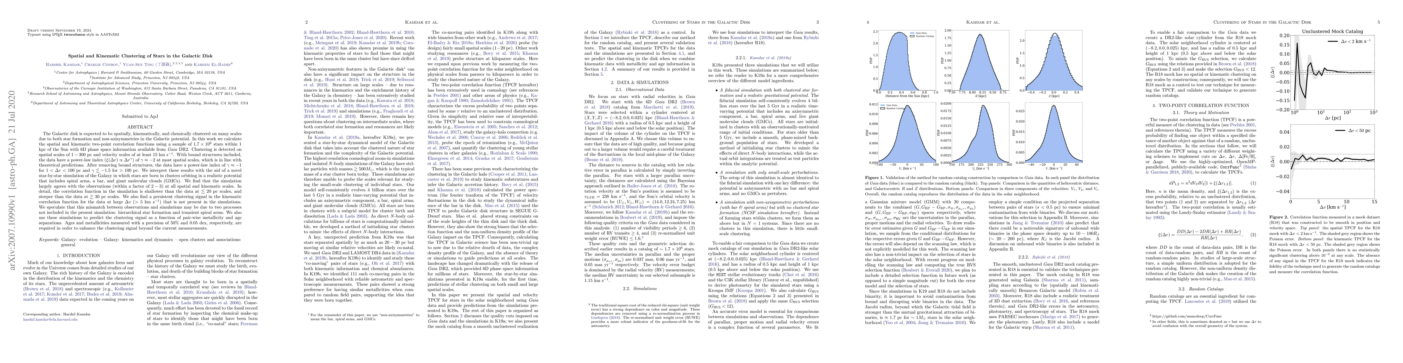 Thumbnail for Spatial and Kinematic Clustering of Stars in the Galactic Disk