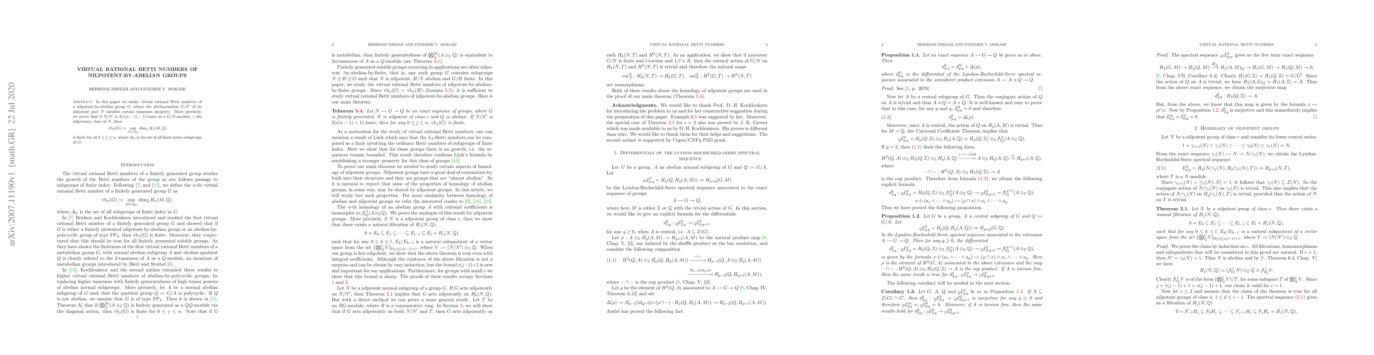 Thumbnail for Virtual rational Betti numbers of nilpotent-by-abelian groups