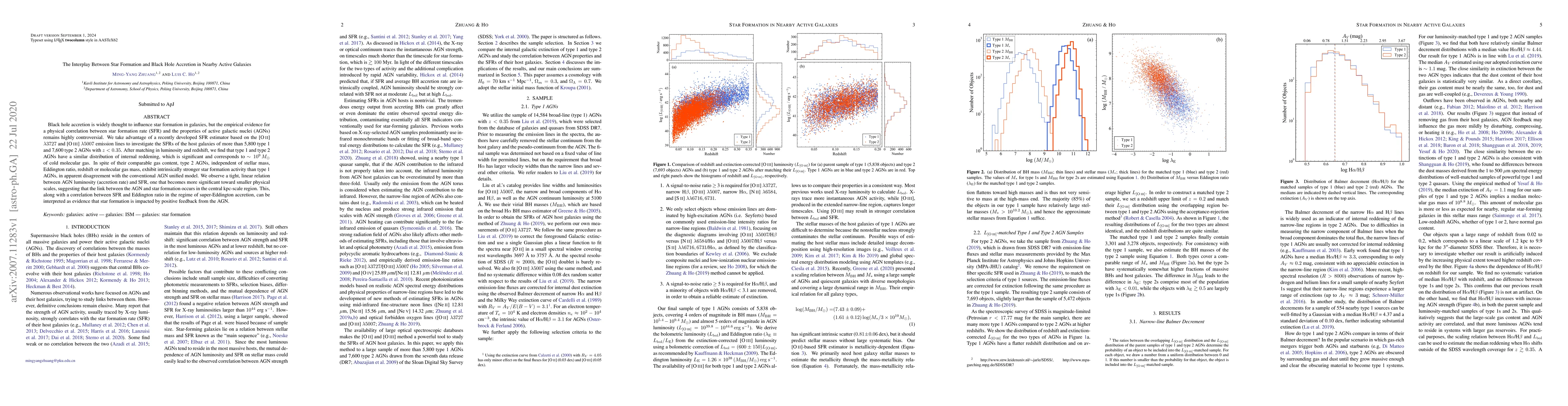 Thumbnail for The Interplay Between Star Formation and Black Hole Accretion in Nearby
  Active Galaxies