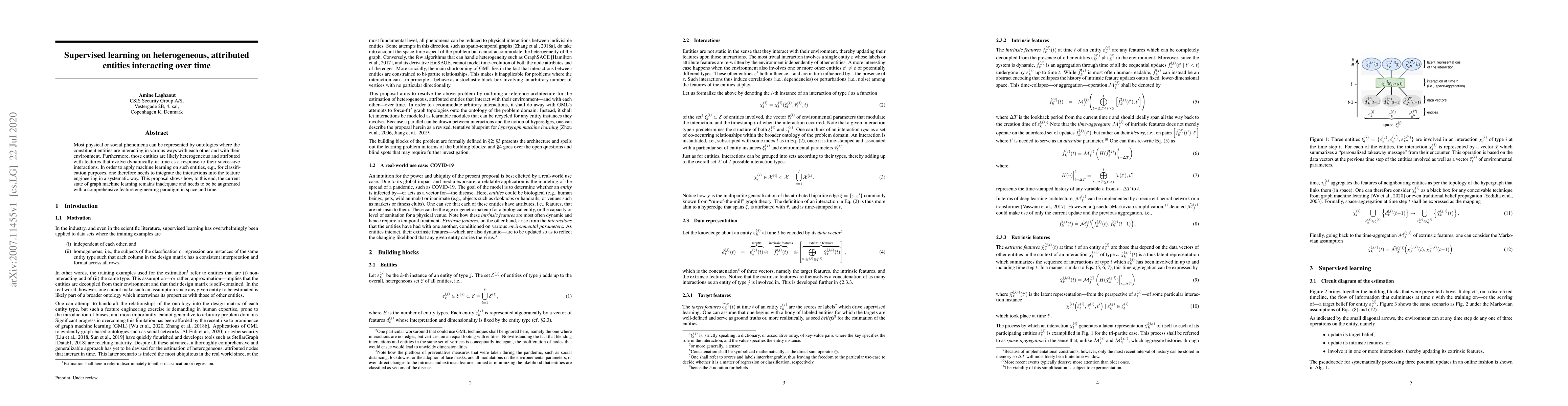 Thumbnail for Supervised learning on heterogeneous, attributed entities interacting
  over time
