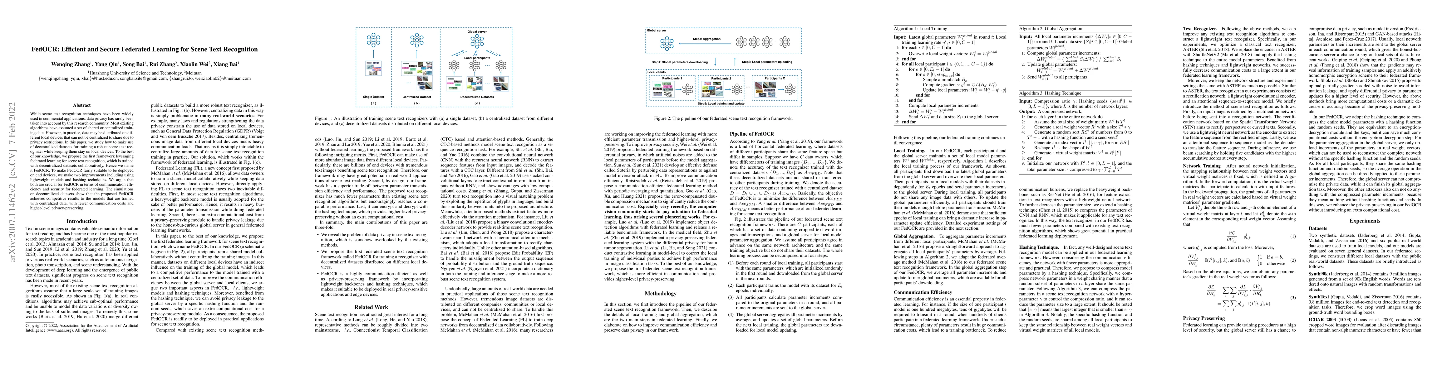 Thumbnail for FedOCR: Communication-Efficient Federated Learning for Scene Text
  Recognition