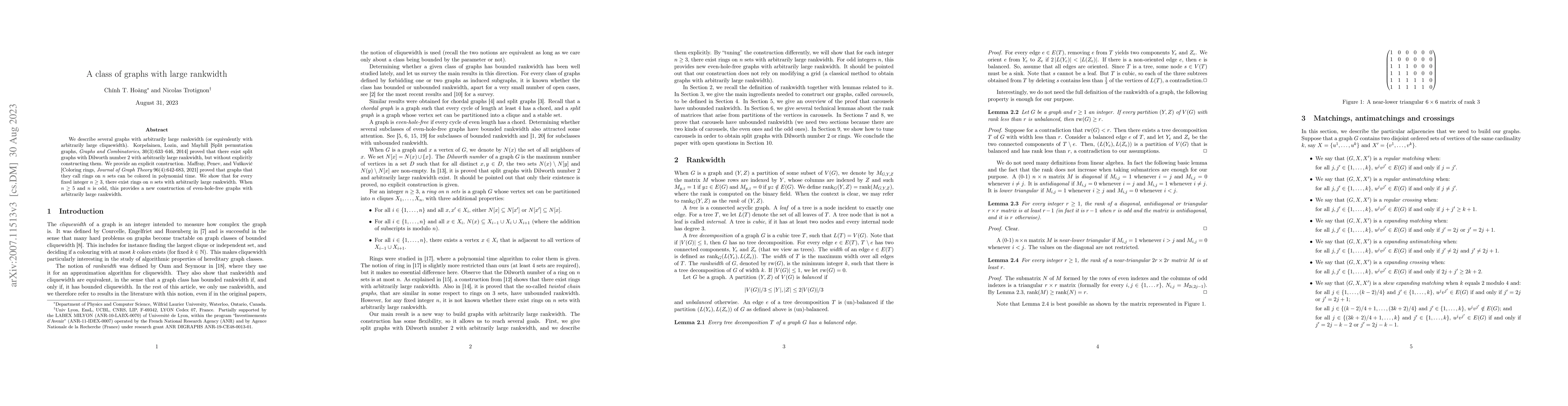 Thumbnail for A class of graphs with large rankwidth