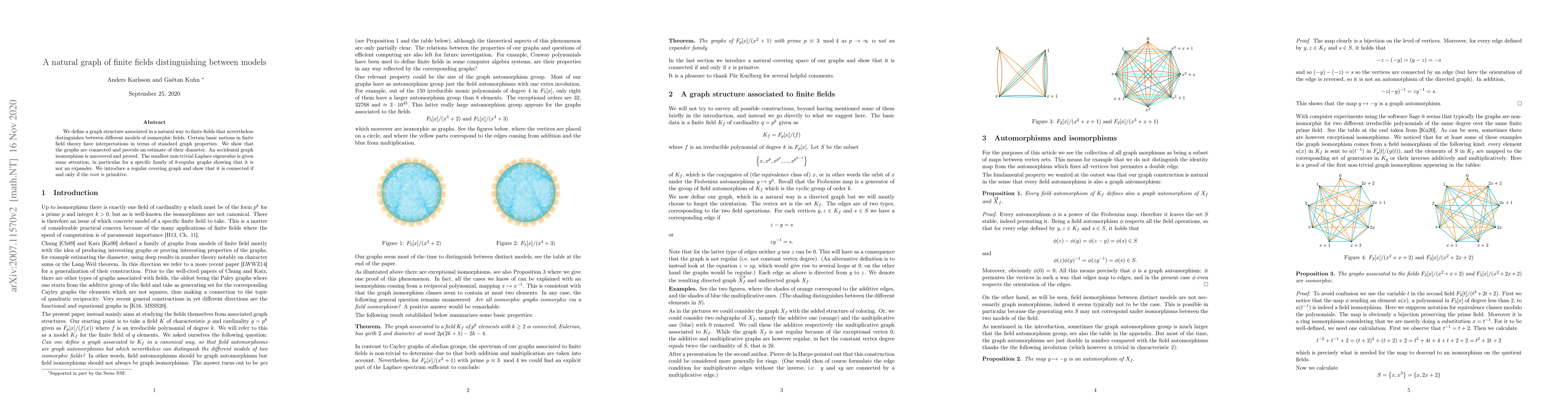 Thumbnail for A natural graph of finite fields distinguishing between models