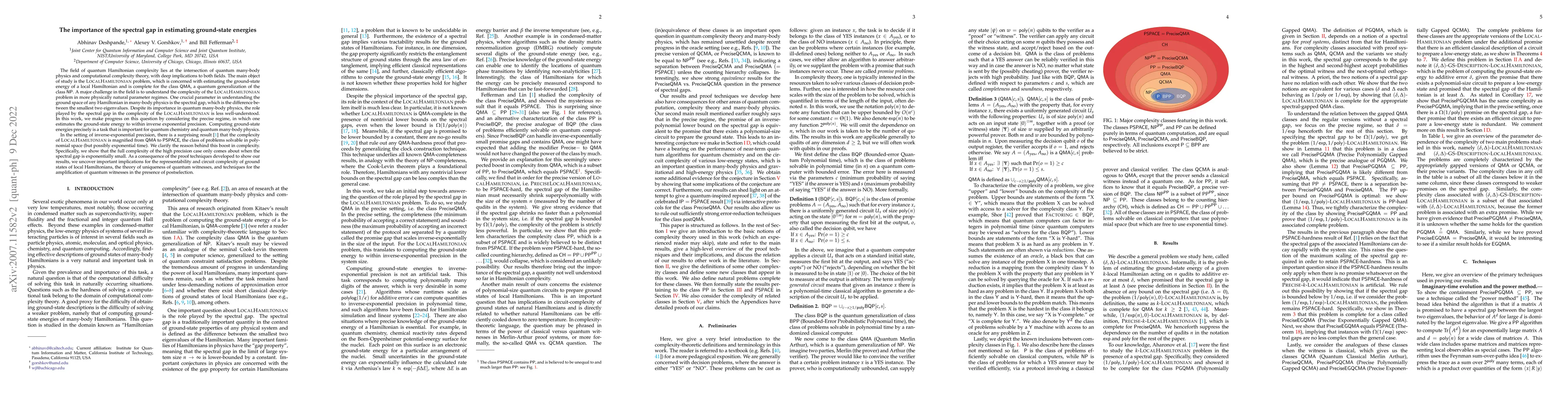 Thumbnail for Importance of the spectral gap in estimating ground-state energies