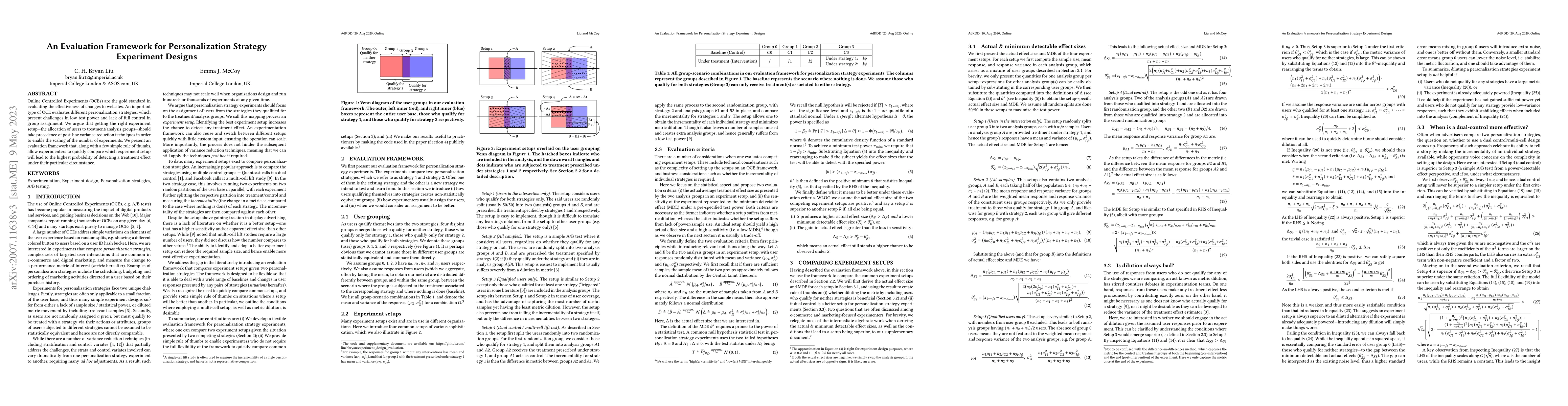 Thumbnail for An Evaluation Framework for Personalization Strategy Experiment Designs