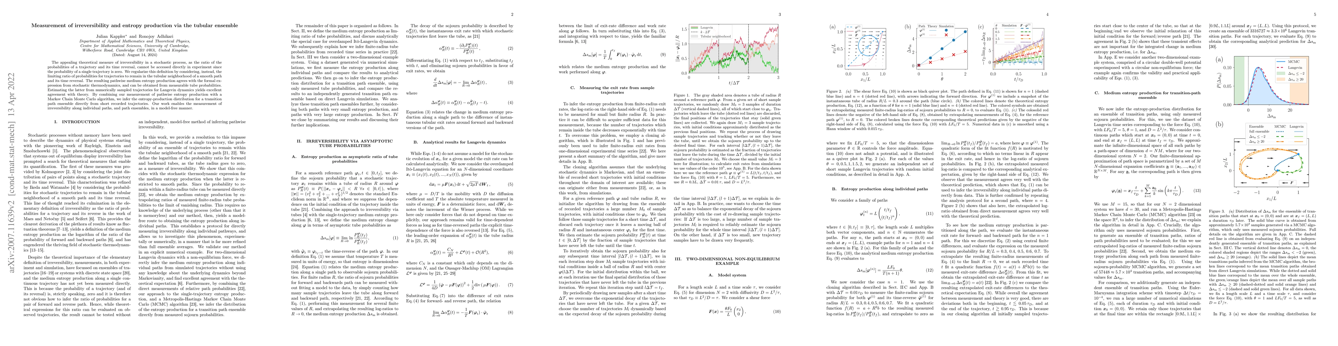 Thumbnail for Measurement of irreversibility and entropy production via the tubular
  ensemble