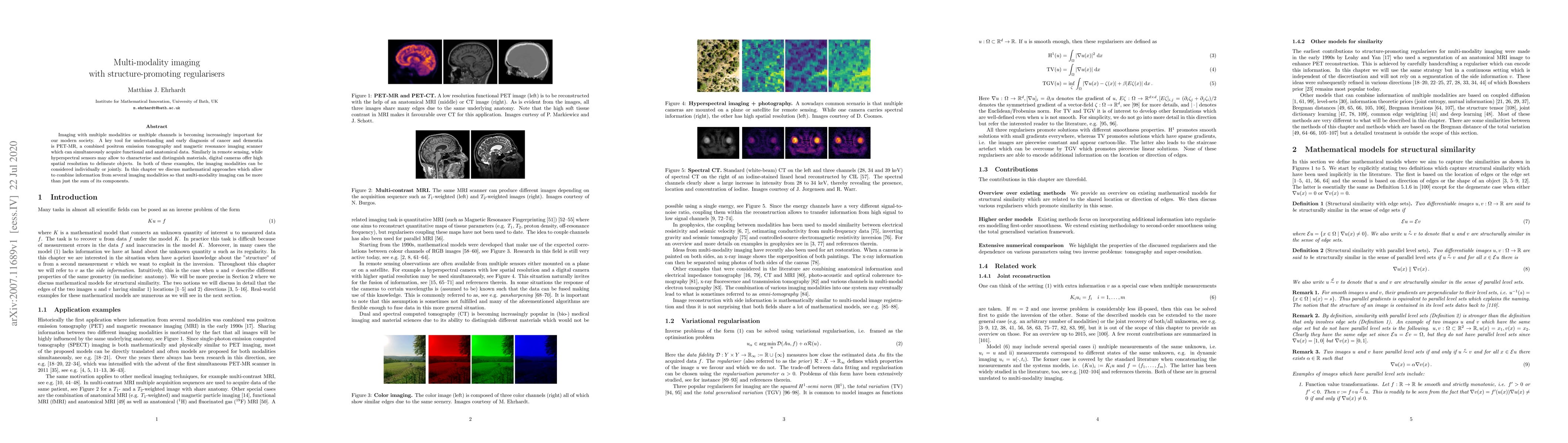 Thumbnail for Multi-modality imaging with structure-promoting regularisers