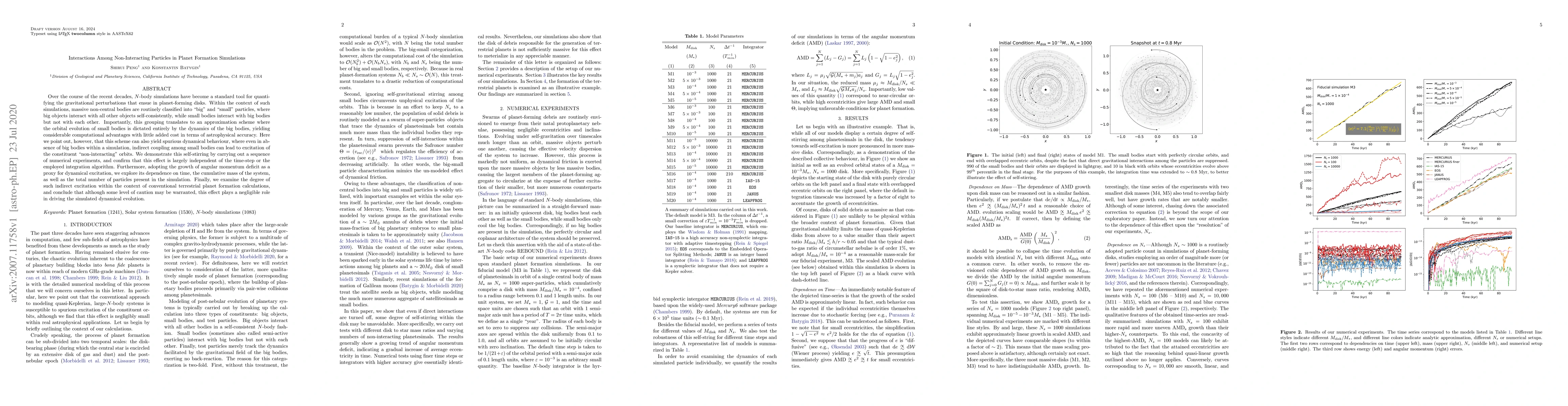 Thumbnail for Interactions Among Non-Interacting Particles in Planet Formation
  Simulations