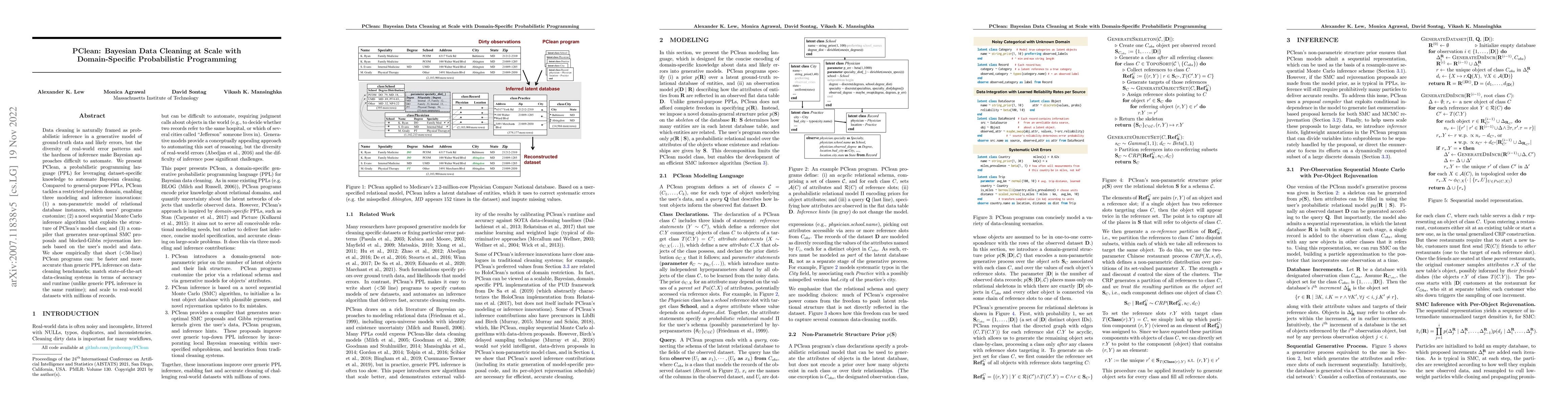 Thumbnail for PClean: Bayesian Data Cleaning at Scale with Domain-Specific
  Probabilistic Programming