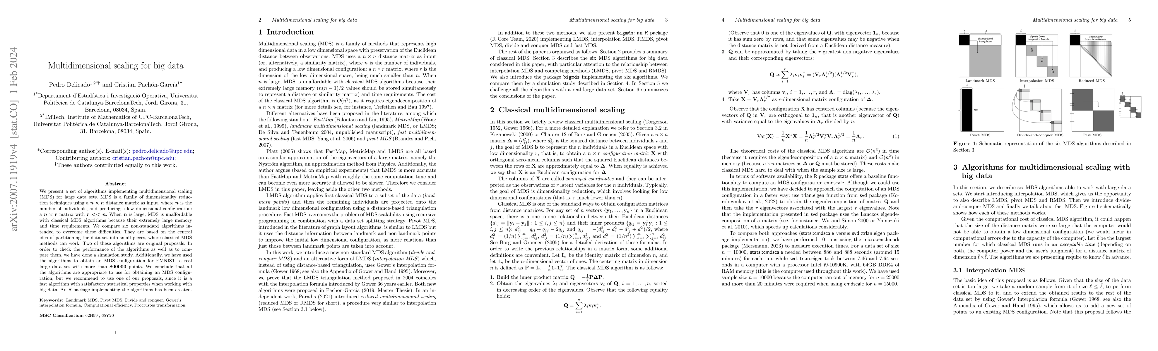 Thumbnail for Multidimensional Scaling for Big Data