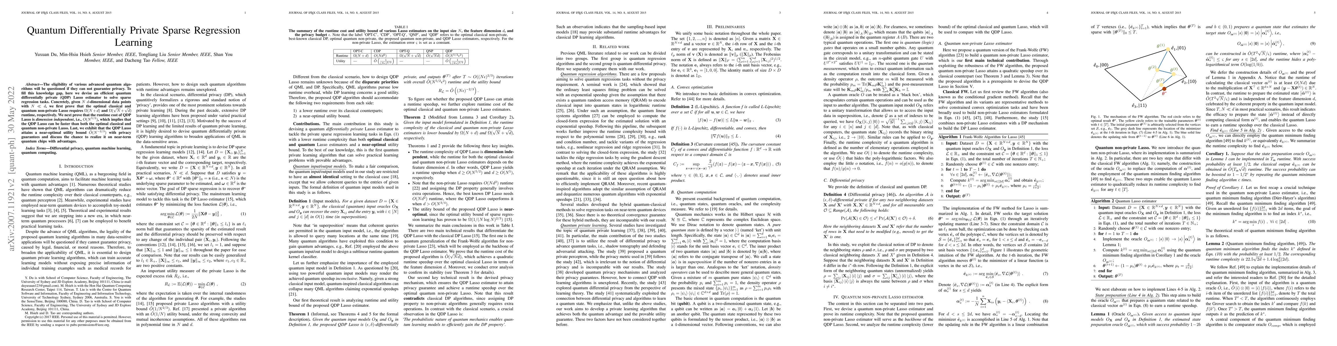 Thumbnail for Quantum Differentially Private Sparse Regression Learning