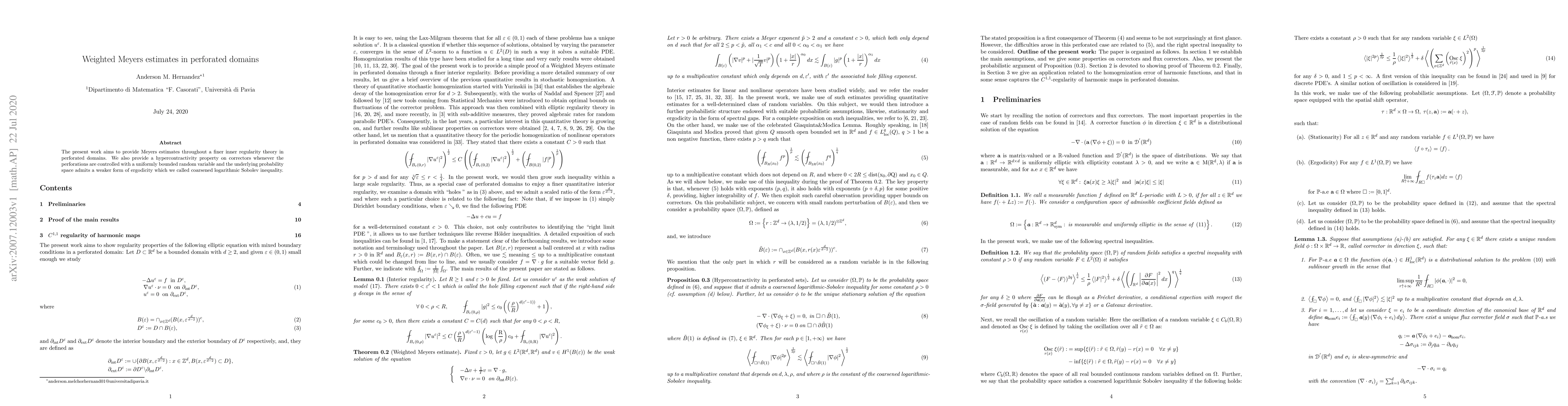 Thumbnail for Weighted Meyers estimates in perforated domains