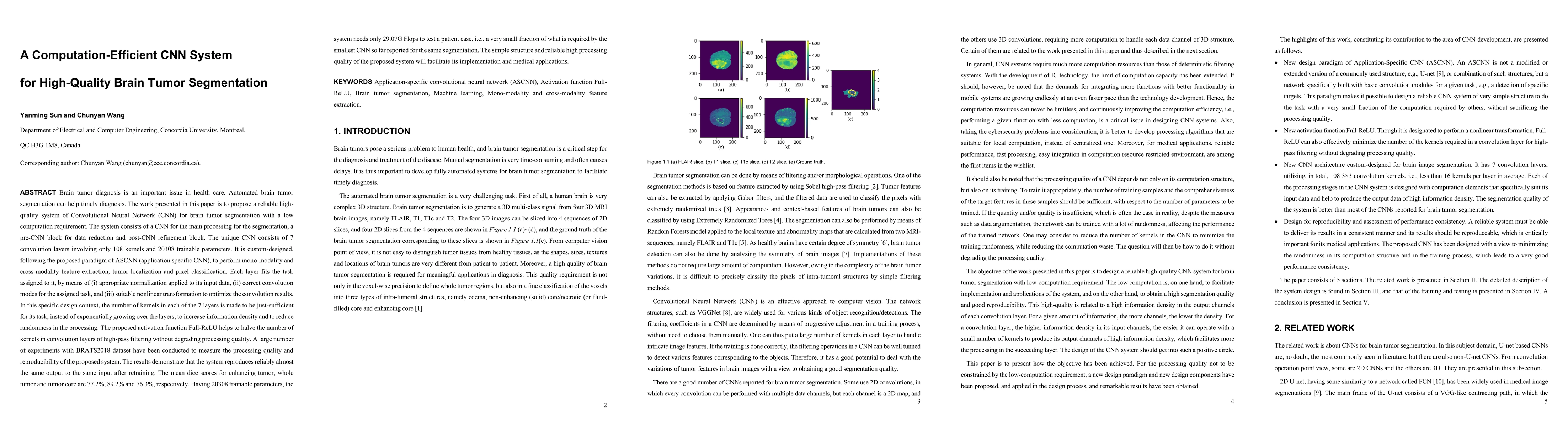 Thumbnail for A Computation-Efficient CNN System for High-Quality Brain Tumor
  Segmentation