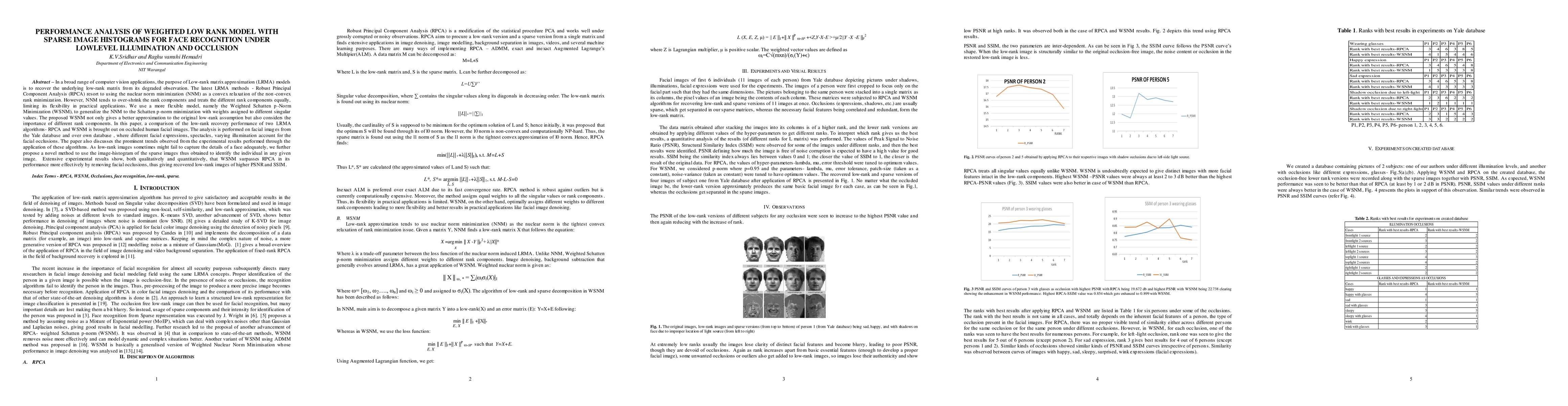 Thumbnail for Performance analysis of weighted low rank model with sparse image
  histograms for face recognition under lowlevel illumination and occlusion