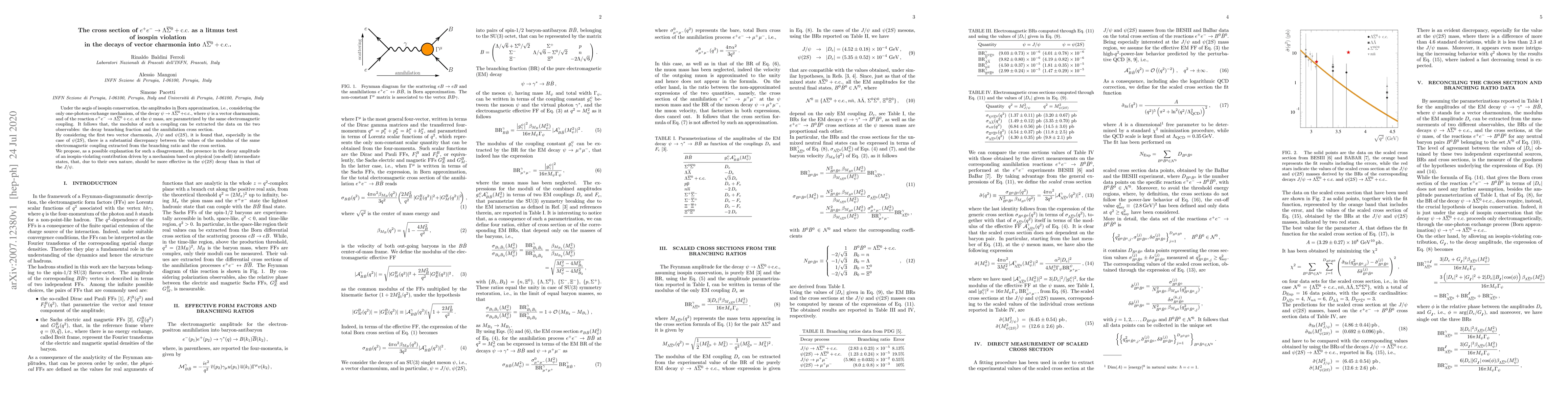 Thumbnail for The cross section of $e^+e^- \to \Lambda \overline \Sigma{}^0+{\rm
  c.c.}$ as a litmus test of isospin violation in the decays of vector
  charmonia into $\Lambda \overline \Sigma{}^0+{\rm c.c.}$