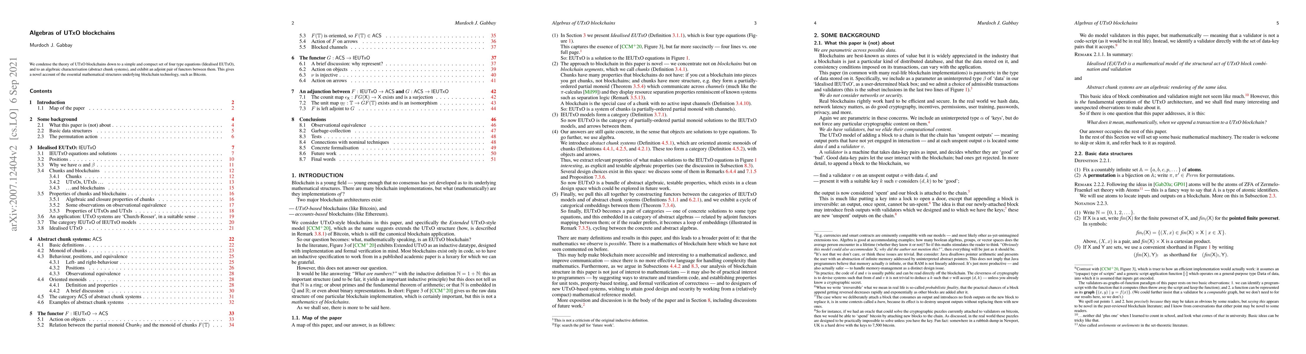 Thumbnail for Algebras of UTxO blockchains