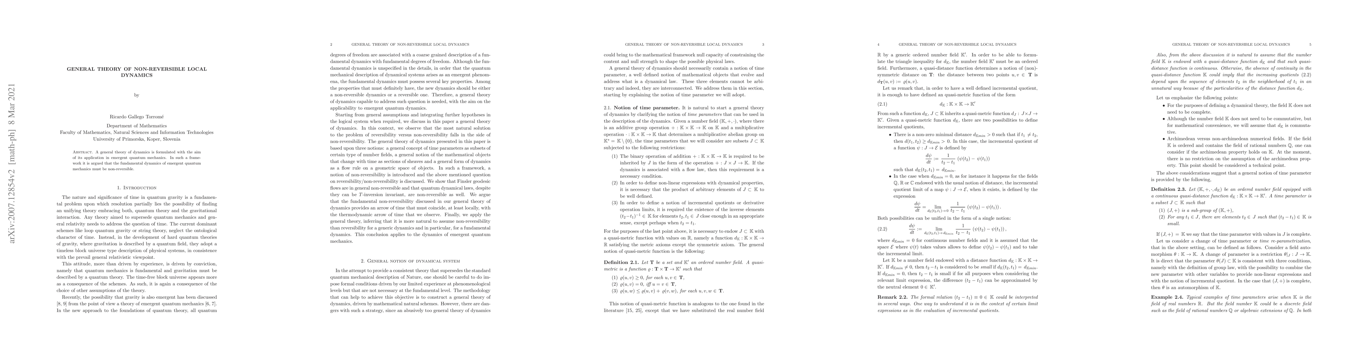 Thumbnail for General theory of non-reversible local dynamics