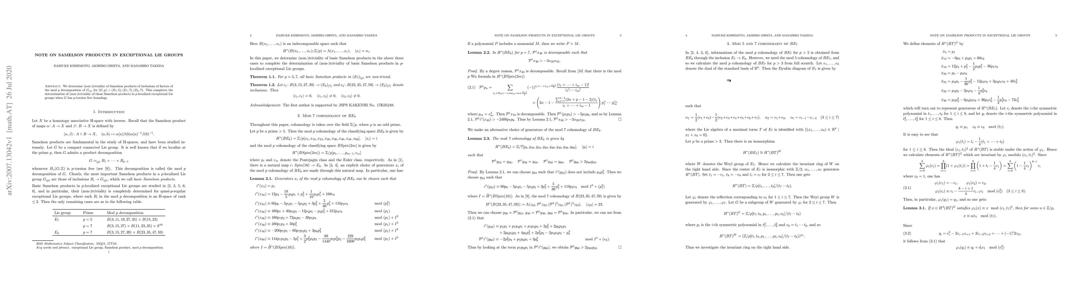 Thumbnail for Note on Samelson products in exceptional Lie groups