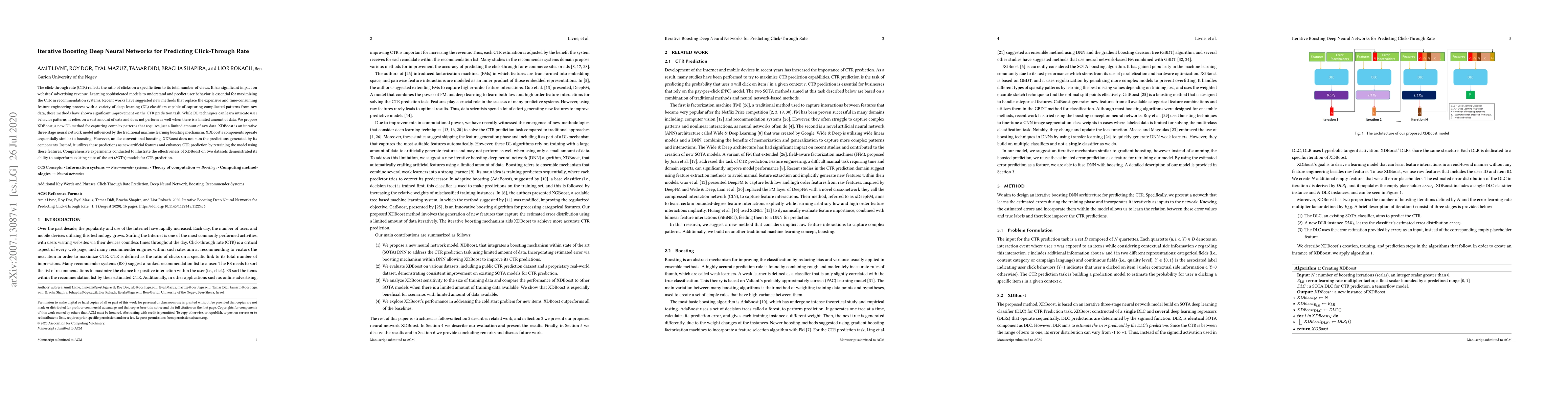 Thumbnail for Iterative Boosting Deep Neural Networks for Predicting Click-Through
  Rate