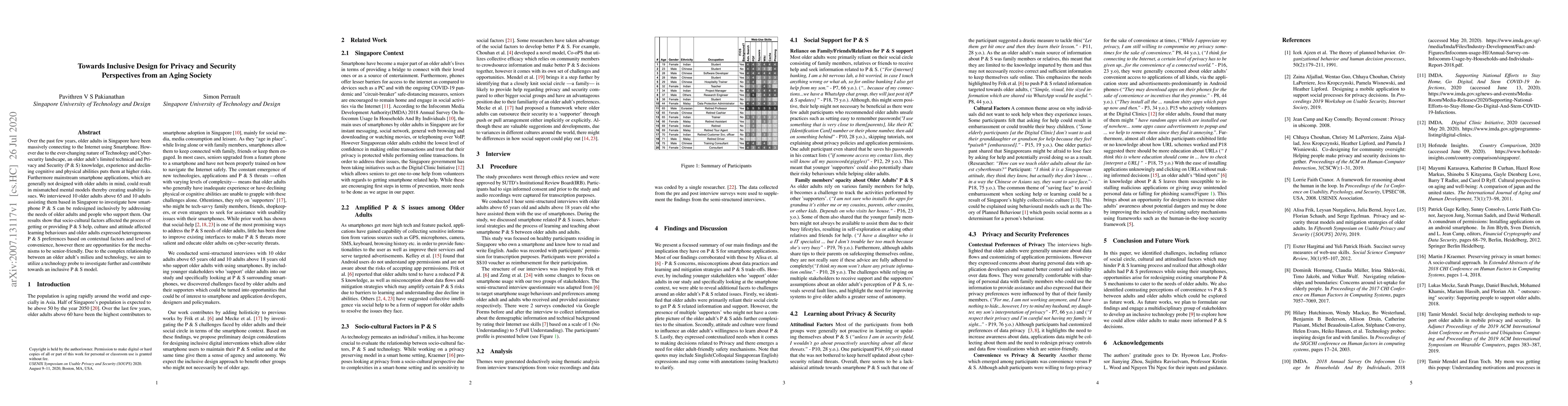 Thumbnail for Towards Inclusive Design for Privacy and Security Perspectives from an
  Aging Society
