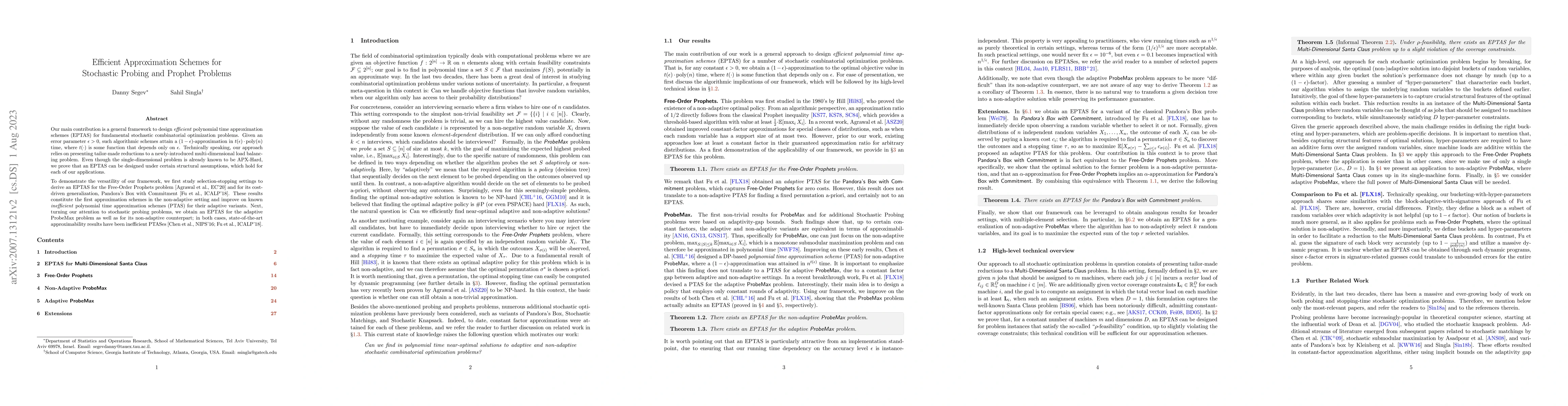 Thumbnail for Efficient Approximation Schemes for Stochastic Probing and Prophet
  Problems