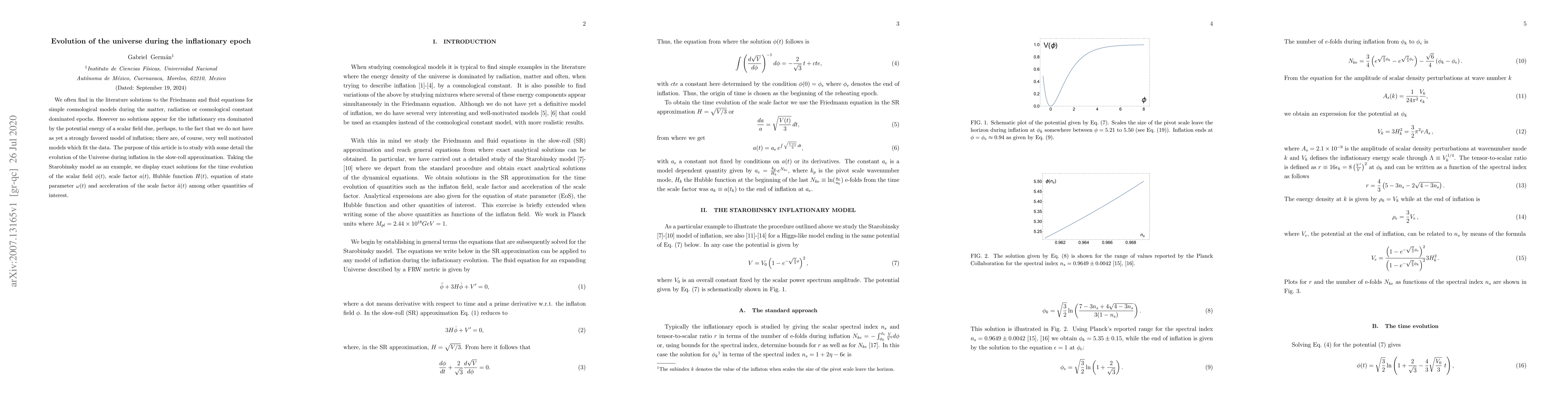 Thumbnail for Evolution of the universe during the inflationary epoch